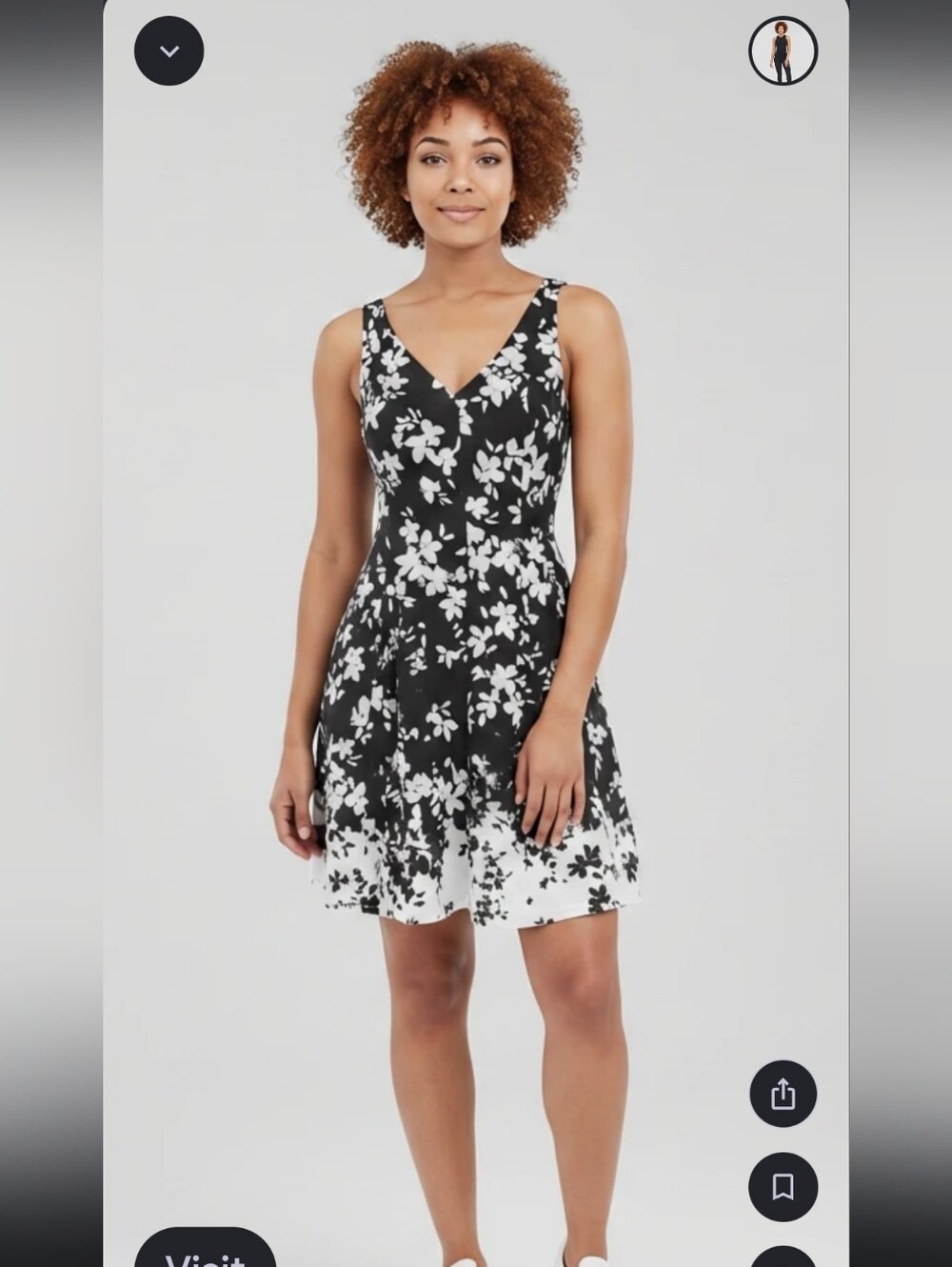 Connected Apparel dress black floral sleeveless size 16, low cut, sexy s…